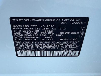 2026 Volkswagen Atlas Cross Sport 2.0T SEL R-Line Black