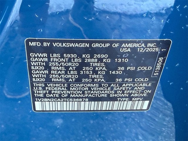 2026 Volkswagen Atlas 2.0T SEL