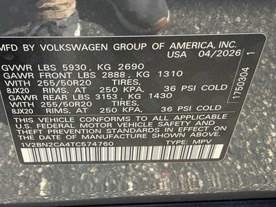 2026 Volkswagen Atlas 2.0T SEL