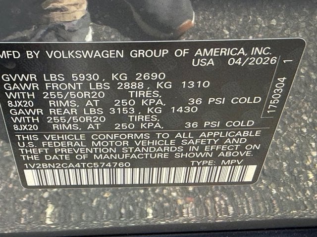 2026 Volkswagen Atlas 2.0T SEL