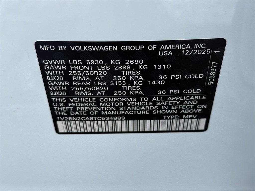 2026 Volkswagen Atlas 2.0T SEL