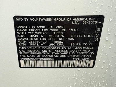 2026 Volkswagen Atlas 2.0T SEL