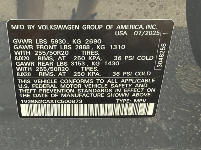 2026 Volkswagen Atlas 2.0T SEL