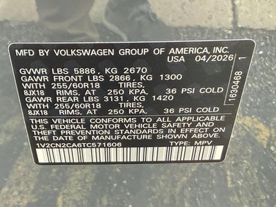 2026 Volkswagen Atlas 2.0T Peak Edition