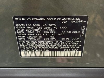 2026 Volkswagen Atlas 2.0T Peak Edition