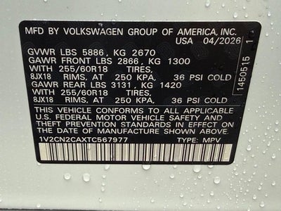 2026 Volkswagen Atlas 2.0T Peak Edition