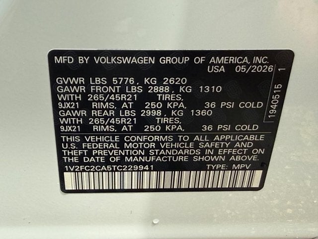 2026 Volkswagen Atlas Cross Sport 2.0T SEL Premium R-Line