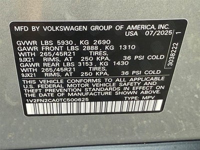 2026 Volkswagen Atlas 2.0T SEL Premium R-Line