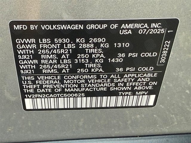 2026 Volkswagen Atlas 2.0T SEL Premium R-Line