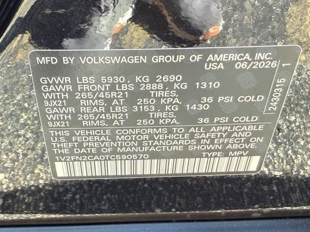2026 Volkswagen Atlas 2.0T SEL Premium R-Line