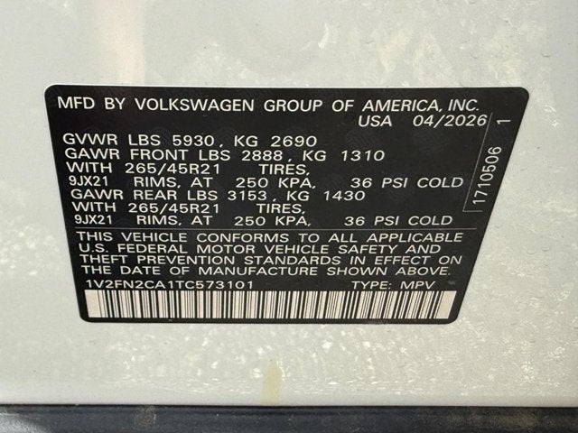 2026 Volkswagen Atlas 2.0T SEL Premium R-Line