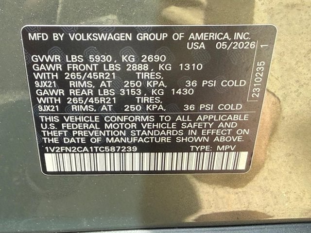 2026 Volkswagen Atlas 2.0T SEL Premium R-Line
