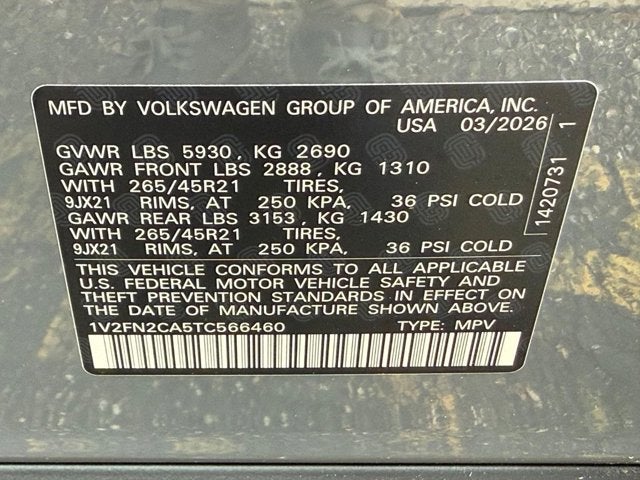 2026 Volkswagen Atlas 2.0T SEL Premium R-Line