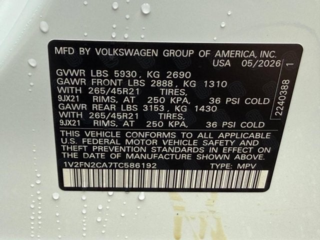 2026 Volkswagen Atlas 2.0T SEL Premium R-Line