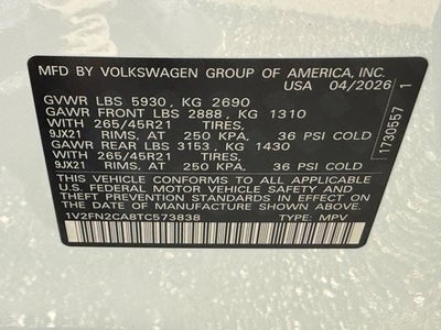 2026 Volkswagen Atlas 2.0T SEL Premium R-Line
