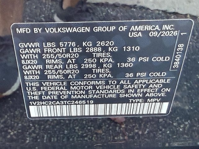 2026 Volkswagen Atlas Cross Sport 2.0T SE w/Technology