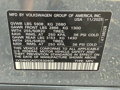 2026 Volkswagen Atlas 2.0T SE w/Technology