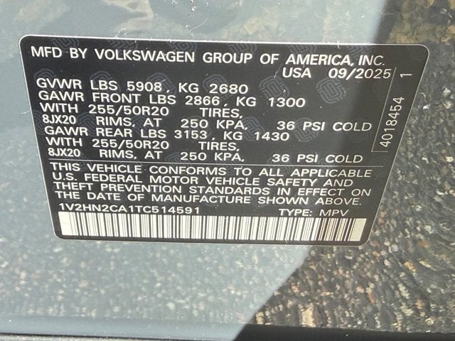 2026 Volkswagen Atlas 2.0T SE w/Technology
