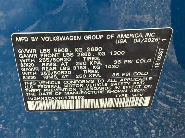 2026 Volkswagen Atlas 2.0T SE w/Technology