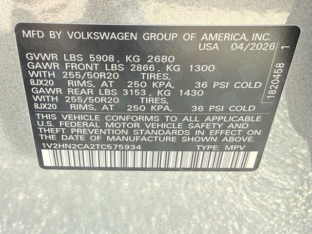 2026 Volkswagen Atlas 2.0T SE w/Technology