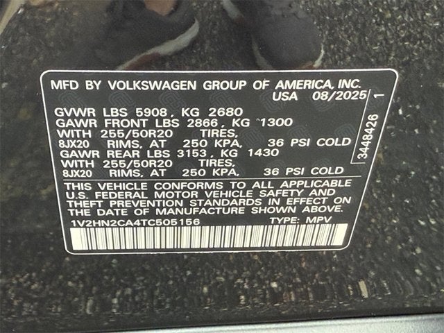 2026 Volkswagen Atlas 2.0T SE w/Technology