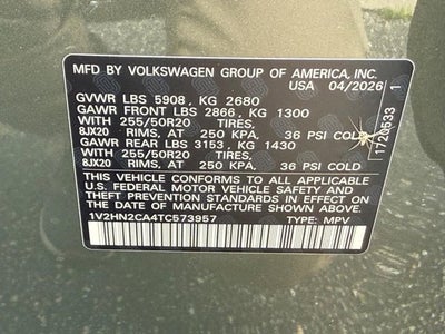 2026 Volkswagen Atlas 2.0T SE w/Technology