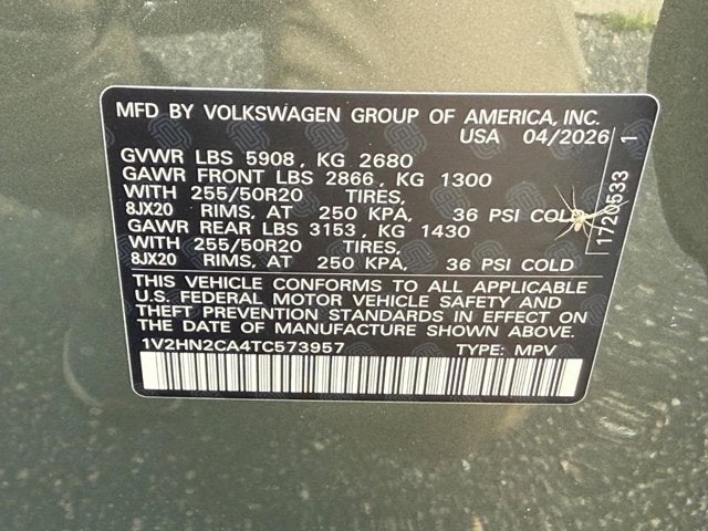 2026 Volkswagen Atlas 2.0T SE w/Technology