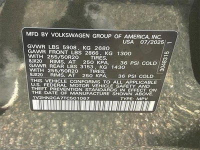 2026 Volkswagen Atlas 2.0T SE w/Technology