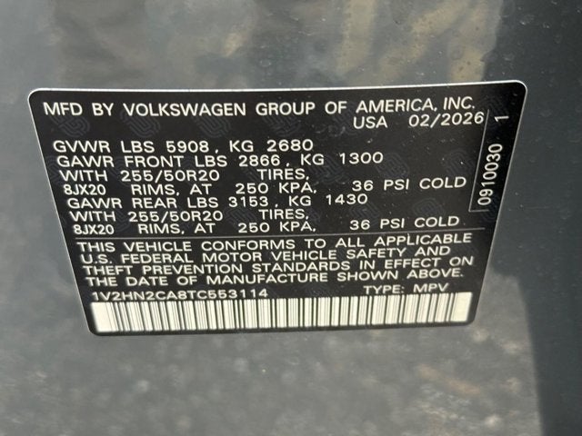 2026 Volkswagen Atlas 2.0T SE w/Technology