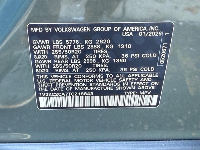 2026 Volkswagen Atlas Cross Sport 2.0T SE w/Technology