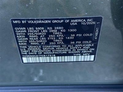 2026 Volkswagen Atlas 2.0T SE w/Technology