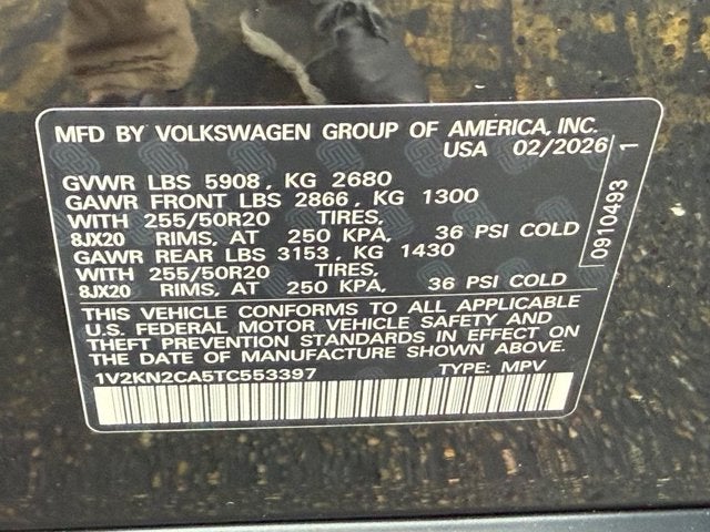 2026 Volkswagen Atlas 2.0T SE w/Technology