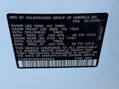 2026 Volkswagen Atlas 2.0T SE w/Technology