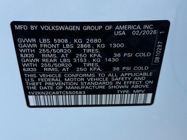 2026 Volkswagen Atlas 2.0T SE w/Technology