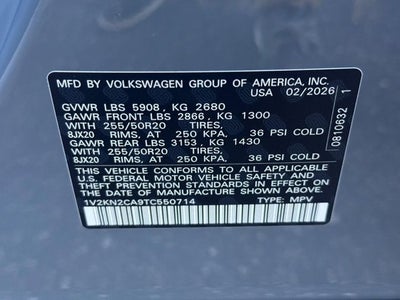 2026 Volkswagen Atlas 2.0T SE w/Technology