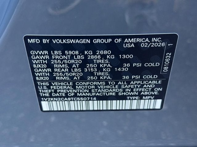 2026 Volkswagen Atlas 2.0T SE w/Technology