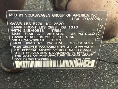 2026 Volkswagen Atlas Cross Sport 2.0T SE