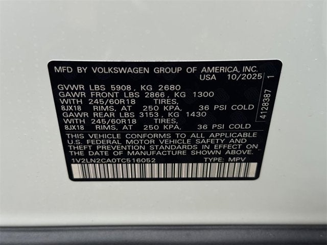 2026 Volkswagen Atlas 2.0T SE