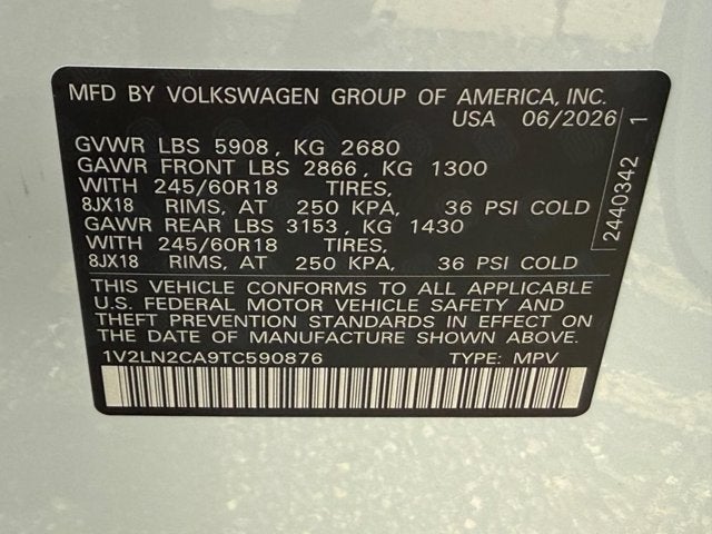 2026 Volkswagen Atlas 2.0T SE