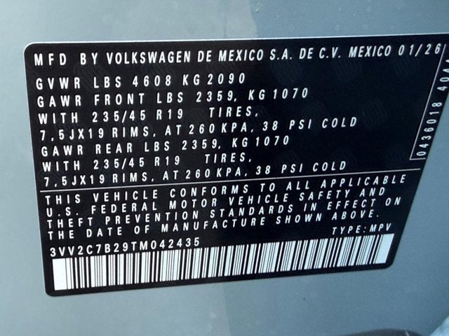 2026 Volkswagen Taos SE Black