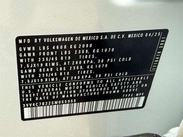 2025 Volkswagen Taos SEL