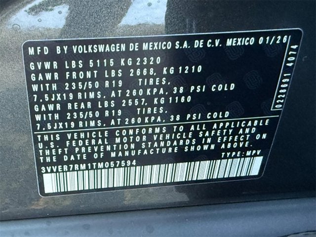 2026 Volkswagen Tiguan SE