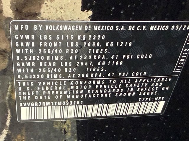 2026 Volkswagen Tiguan SE R-Line Black