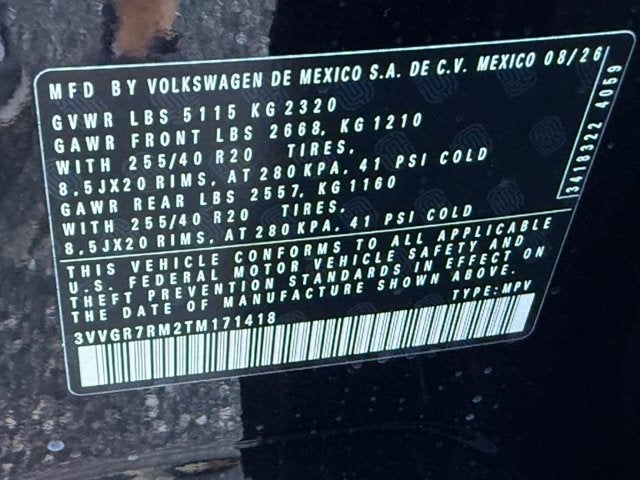 2026 Volkswagen Tiguan SE R-Line Black