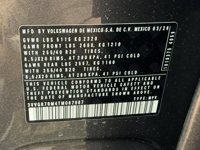 2026 Volkswagen Tiguan SE R-Line Black