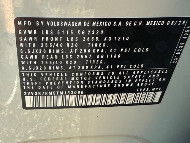 2026 Volkswagen Tiguan SE R-Line Black