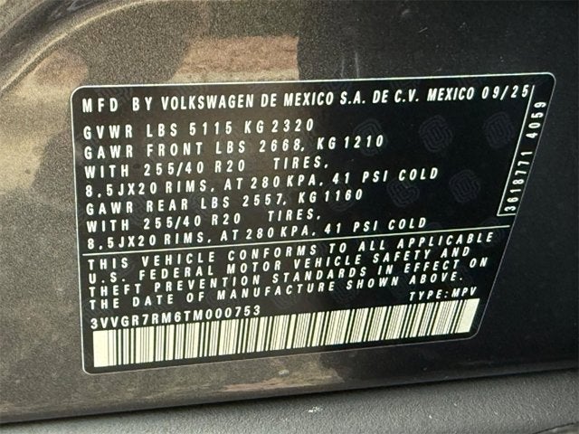 2026 Volkswagen Tiguan SE R-Line Black