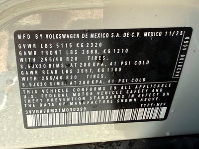 2026 Volkswagen Tiguan SE R-Line Black