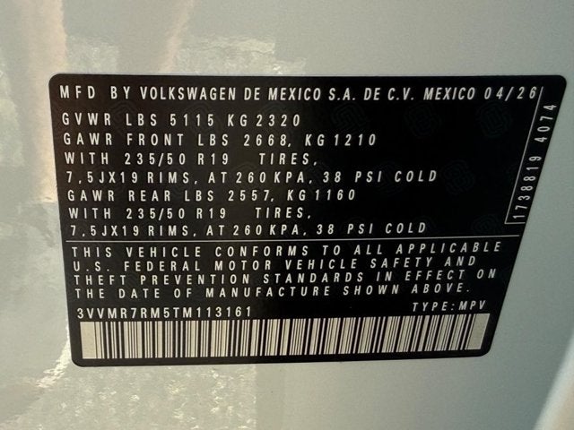 2026 Volkswagen Tiguan SE