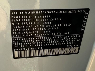 2026 Volkswagen Tiguan SE